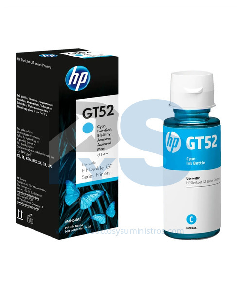 Tinta Botella HP GT52 Cyan