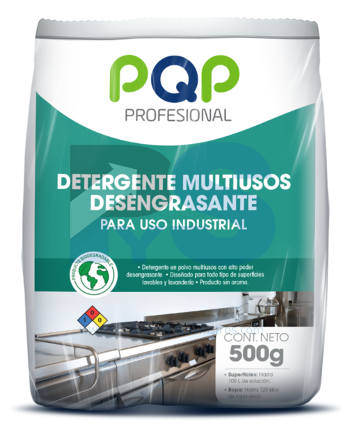 Detergente en Polvo multiusos DESENGRASANTE PQP x 500 g