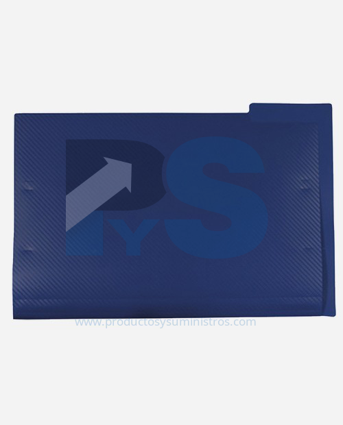 Folder Plástico Oficio + Gancho Azul Oscuro