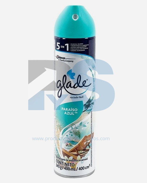 Ambientador Spray Glade * 400 ml Paraíso Azul