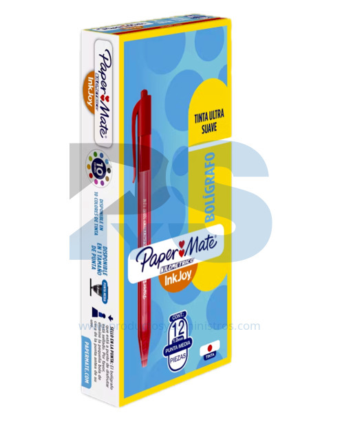 Esfero Kilometrico Retractil Rojo x 12 Unidades