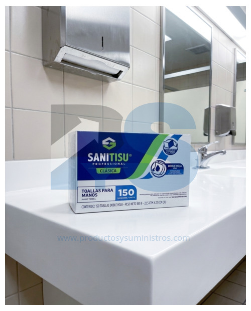 Toalla para Manos Blanca Sanitisu en Z Fold x 150 hojas