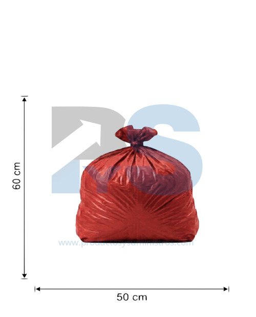 Bolsa de Basura Roja Papelera 50x60 x 6 Uds