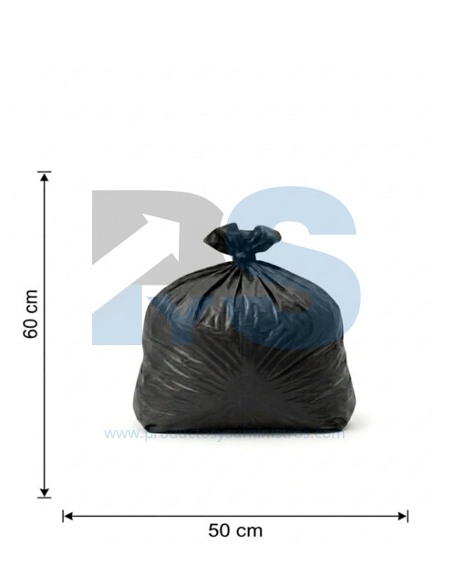 Bolsa de Basura Negra Papelera 50x60 x 6 Uds