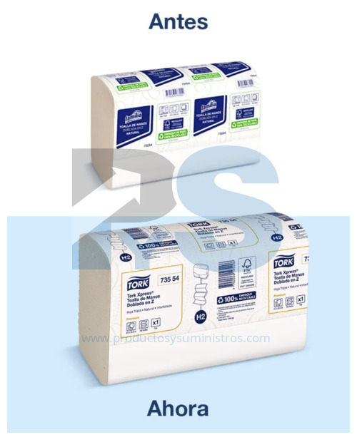 Toalla Manos Natural Tork en Z 3H Ref.73554
