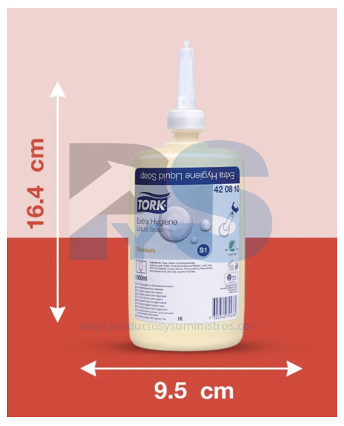 Jabón Líquido para Manos Antibacterial Tork Ref. 80510 x 1000 ml 
