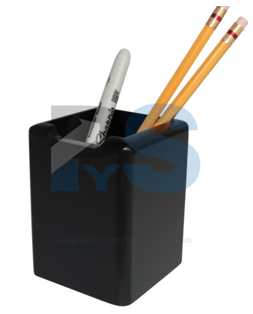 Portalápiz Cuadrado Negro R0223