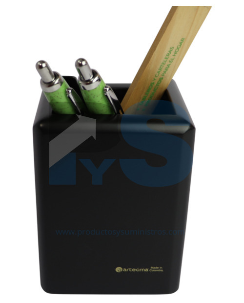 Portalápiz Cuadrado Negro R0223