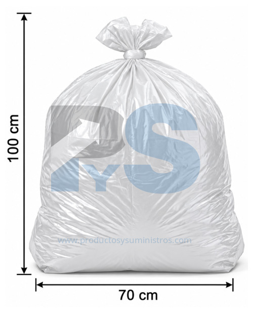 Bolsa de Basura Blanca 70x100 x 6 Uds