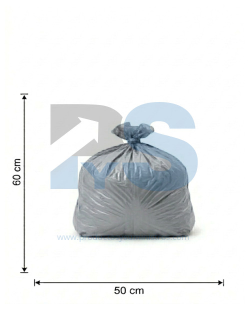 Bolsa de Basura Gris Papelera 50x60 x 6 Uds