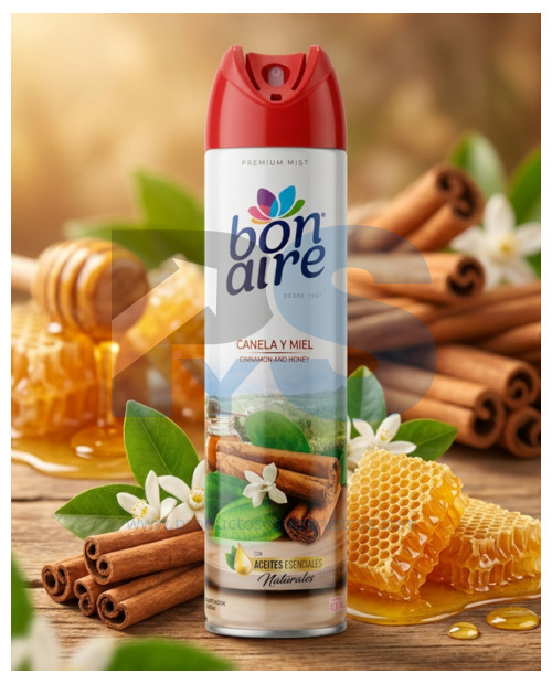 Ambientador Spray Bonaire x 400 ml Canela & Miel
