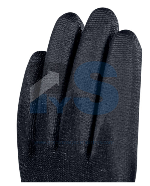 Guante Tejido de Poliéster Palma PU Delta Plus VE702PN Talla 6 x 12 pares