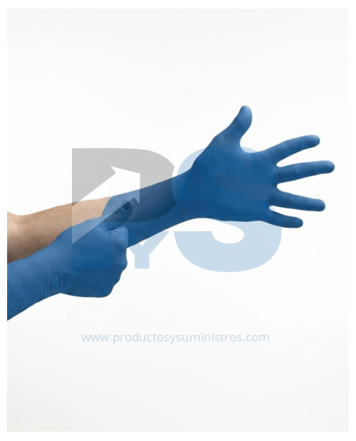 Guante de Nitrilo Azul Calibre 8 x 100 Unidades