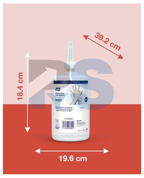 Gel Antibacterial Tork Repuesto Ref. 80107  x 1000 ml
