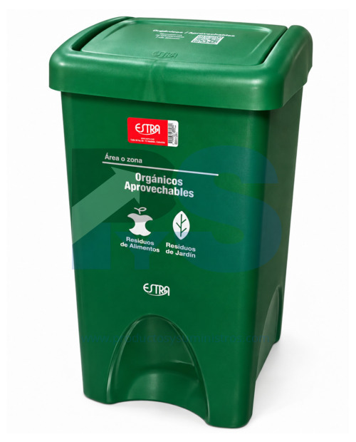 Papelera Vaivén Original Verde 35 L Estra 4-1042515