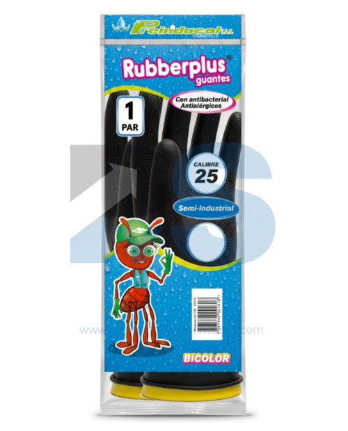 Guante Bicolor Rubberplus Calibre 25