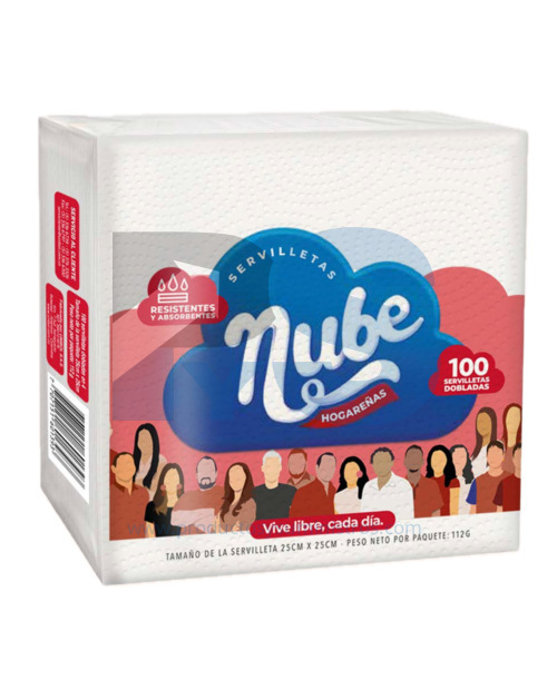 Servilleta Nube Doblada en 4 x 100 Uds