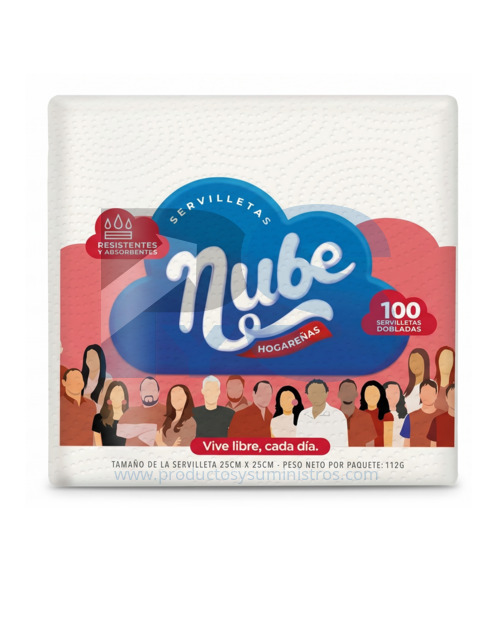 Servilleta Nube Doblada en 4 x 100 Uds