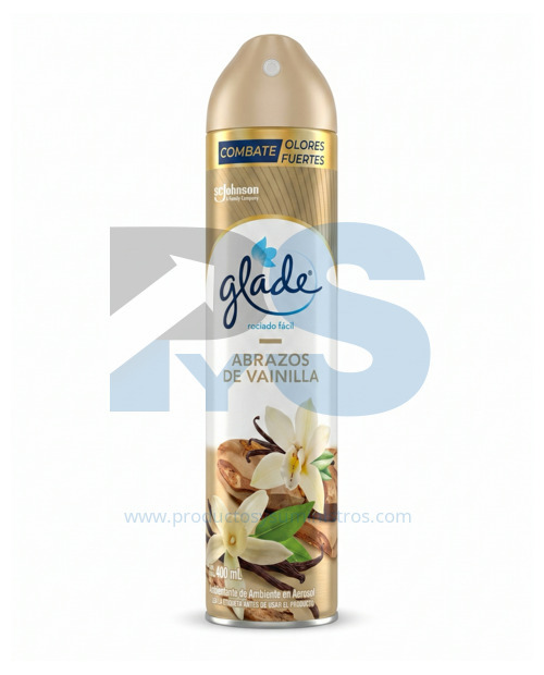 Ambientador Spray Glade x 400 ml ABRAZOS DE VAINILLA