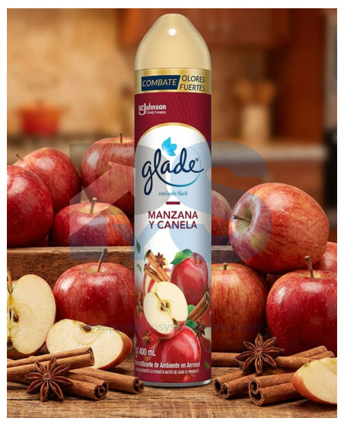 Ambientador Spray Glade x 400 ml Manzana y Canela
