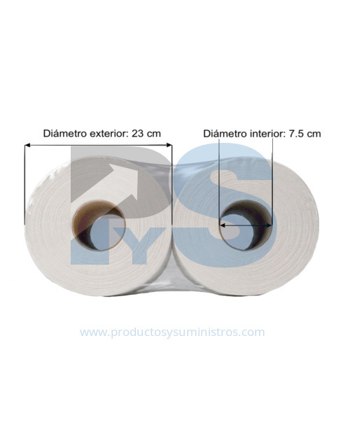 Papel Higiénico Jumbo Blanco Sanitisu x 4 Rollos x 250 m 
