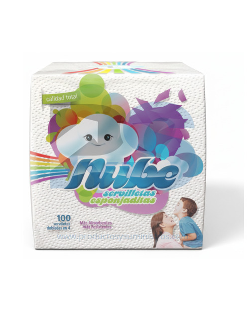 Servilleta Nube 25cm x 25cm x 100 Uds 