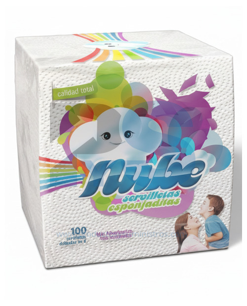 Servilleta Nube 25cm x 25cm x 100 Uds 