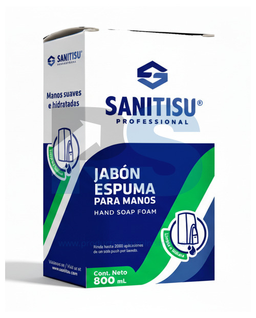 Jabón Espuma Sachet Sanitisu x 800 ml Sin Dispensador