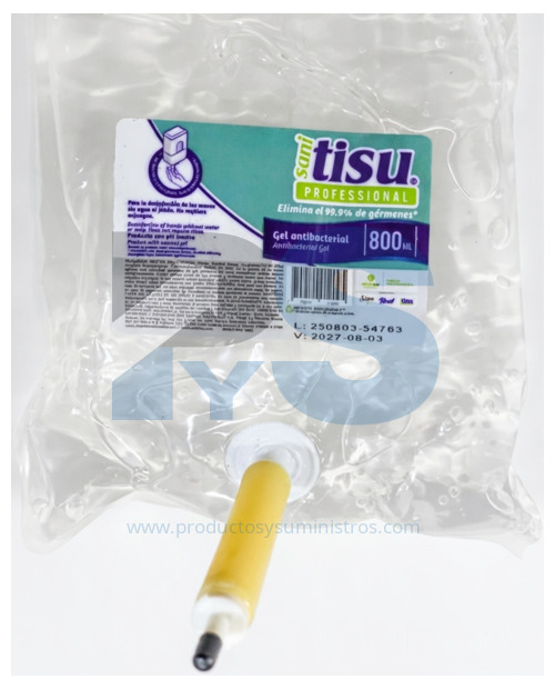 Gel Sachet Sanitisu x 800 ml Sin Dispensador