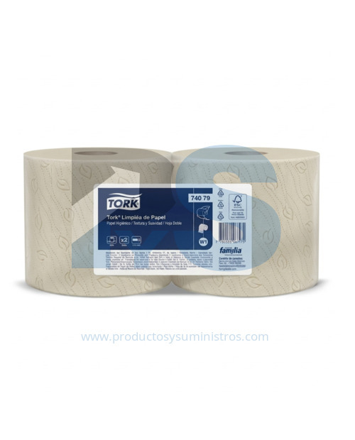 Limpión Jumbo Natural Tork Ref. 74079 x 2 Rollos x 305 m/rollo 