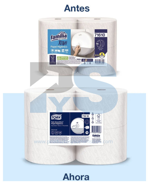 Papel Higiénico Tork SmartOne Advanced Blanco Ref. 71610 x 4 Rollos x 200 m