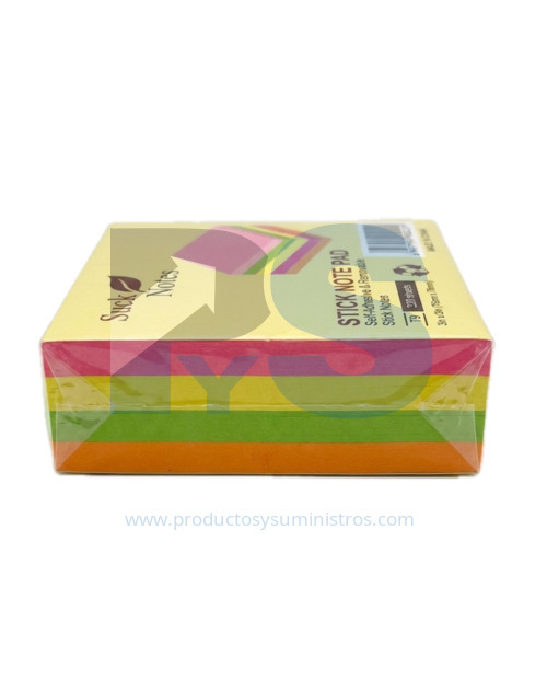 Post It Neon Cubo 75x75 Taco x 320 Hojas