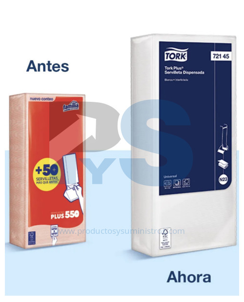 Servilleta Plus 550 Blanca Tork Ref. 72145