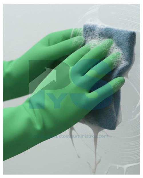 Guante Industrial RUBBERPLUS VERDE Calibre 35 Talla 8 