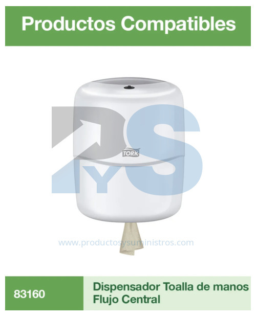 Toalla Manos Natural Tork Precortada Ref.73689 x 6 Rollos x 100 m