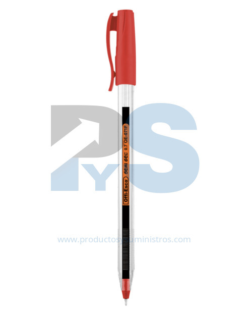 Esfero Semi Gel Rojo Offi-Esco OE-071F x 12 uds