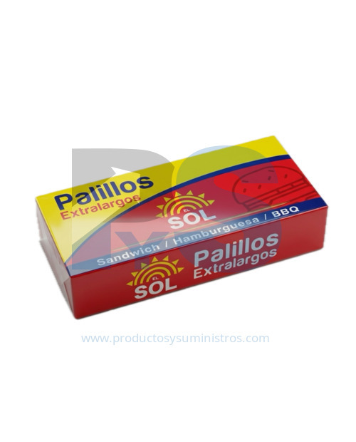 Palillos BBQ El Sol x 125 Unidades