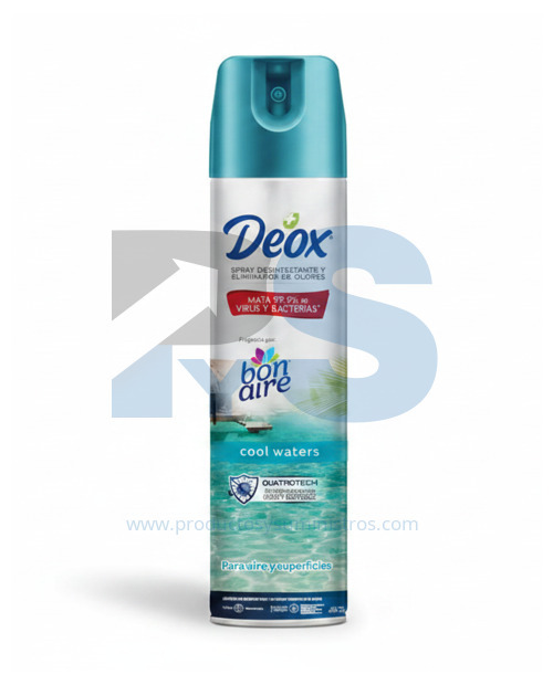 Deox Spray Desinfectante y Eliminador De Olor x 400 ml