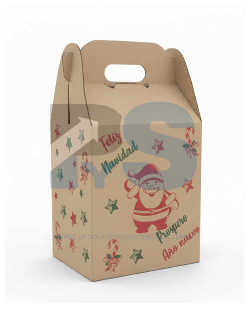 Caja de Cartón Navideña