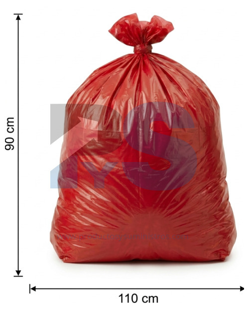 Bolsa de Basura Roja Jumbo 90x110 x 6 Uds
