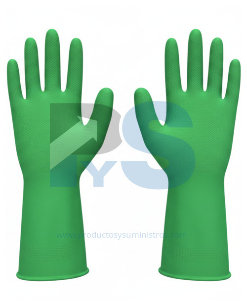 Guante Industrial Rubberplus Verde Calibre 35 Talla 7