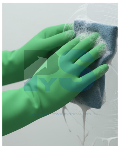 Guante Industrial Rubberplus Verde Calibre 35 Talla 7