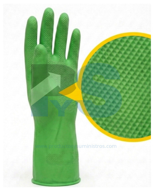 Guante Doméstico Rubberplus Verde Calibre 20