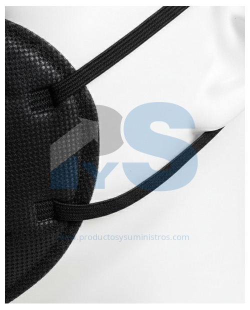Mascarilla Negra FFP1 Fibra Sintética NO TEJIDA x 30 Uds M1195B
