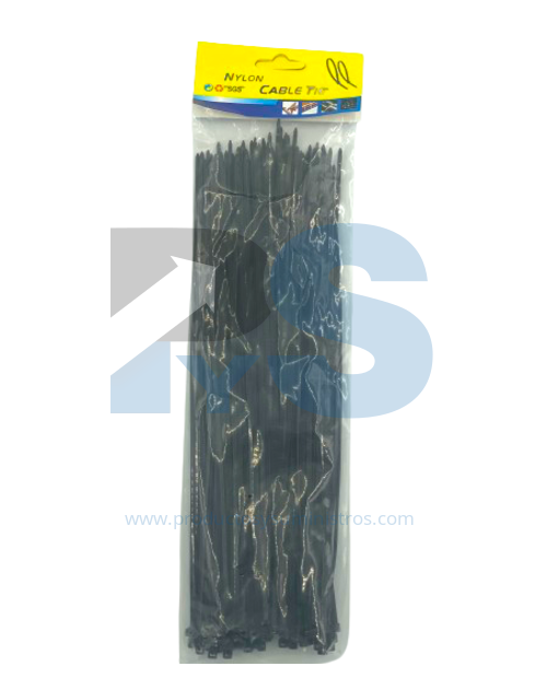 Amarres Plásticos Negro 30 cm x 100 uds