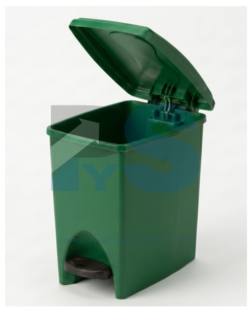 Papelera Pedal Material Recuperado Verde Estra 10 L