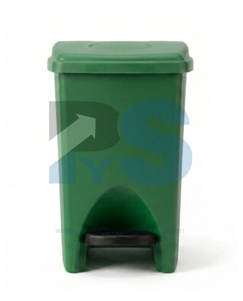 Papelera Pedal Material Recuperado Verde Estra 10 L