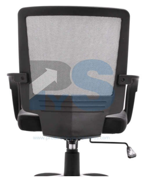 Silla Irlanda en Malla Negra con Base de Nylon ENSAMBLADA