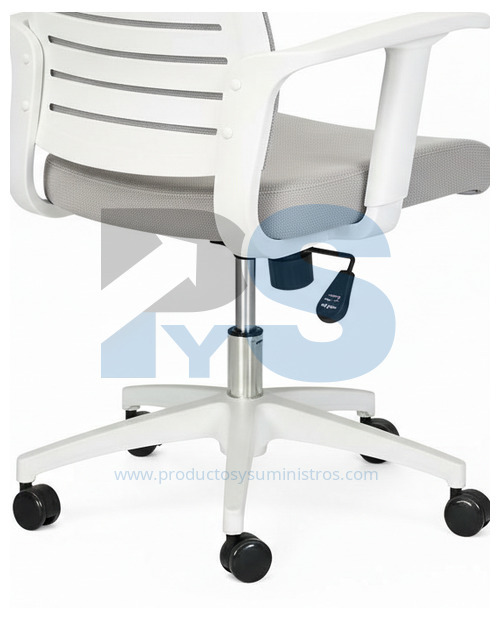 Silla Ejecutiva Onix Gris Marco Blanco Araña Blanca Nylon SIN ENSAMBLAJE