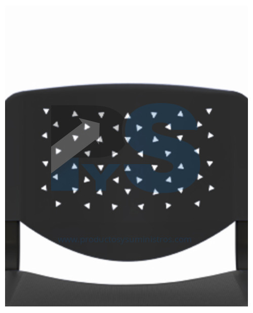 Silla Negra Prisma Espaldar y Asiento Polipropileno Estructura con Pintura Electrostática Negra ENSAMBLADA